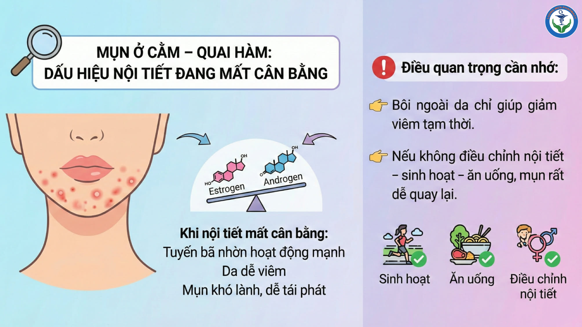 MỤN Ở CẰM – QUAI HÀM: DẤU HIỆU NỘI TIẾT NỮ ĐANG MẤT CÂN BẰNG – ĐỪNG CHỈ BÔI NGOÀI DA